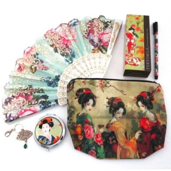 Asian Cosmetic Bag Gift Set with Tokyo Milk NEW - Picture 2 of 6